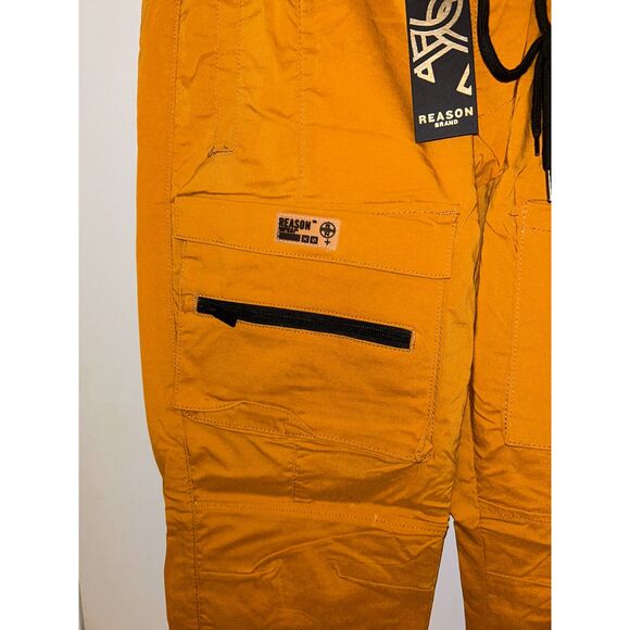 Reason Brand Men's Elastic Waist Cargo Pants size Small Timber (Gold) D93 - Picture 5 of 10
